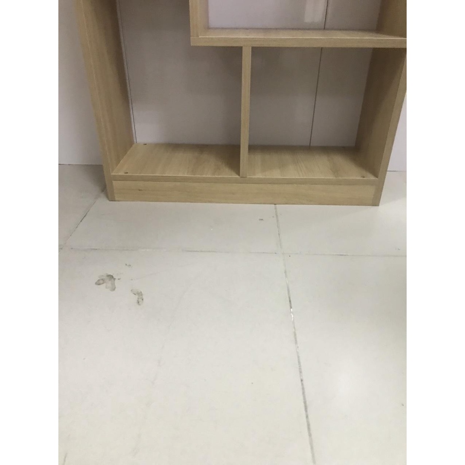 Kệ Sách Để Sàn Nhiều Ngăn Giá Kệ Hình Chữ U ván màu vân gỗ dày 15mm. hình ảnh shop tự chụp.