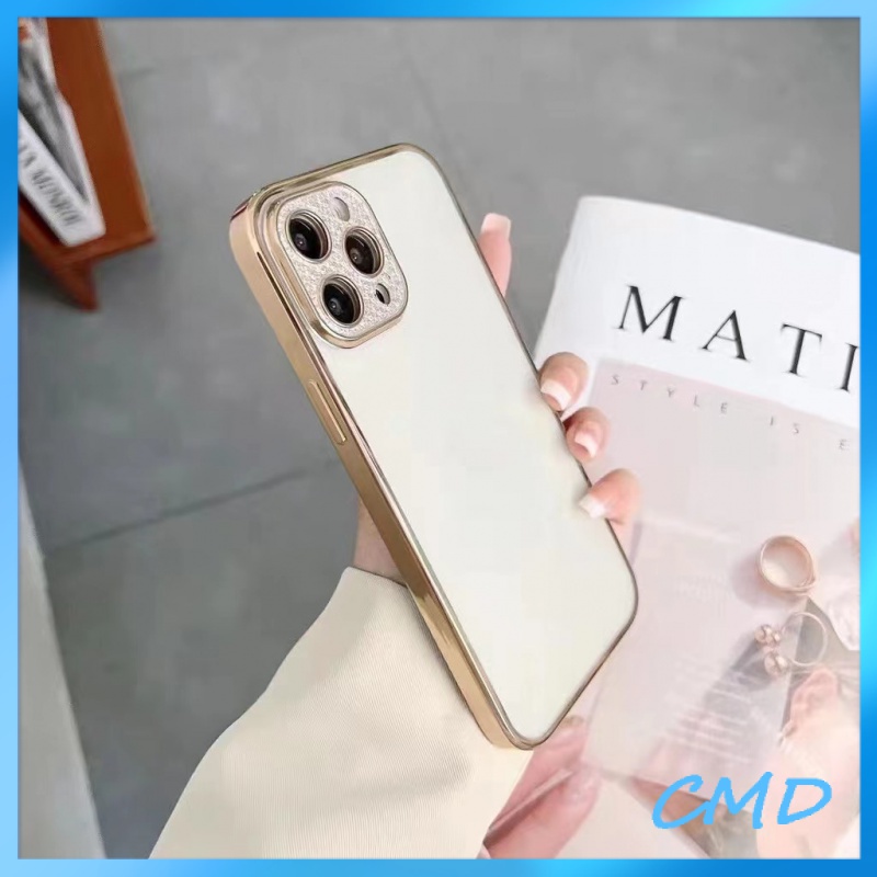 Ốp Điện Thoại Trong Suốt Mạ Vàng Sang Trọng Cho Iphone 7 8 plus / X / xsmax / 11 / 11pro Max / 12 / 12pro / 12 promax / 13 / 14 plus pro promax-1005