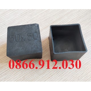 Bộ 10 chiếc vuông 50x50_bọc ngoài chân đế cao su, ủng, nút bịt chân bàn ghế,chụp ống hộp, bao ống sắt, ủng chân bàn ghế