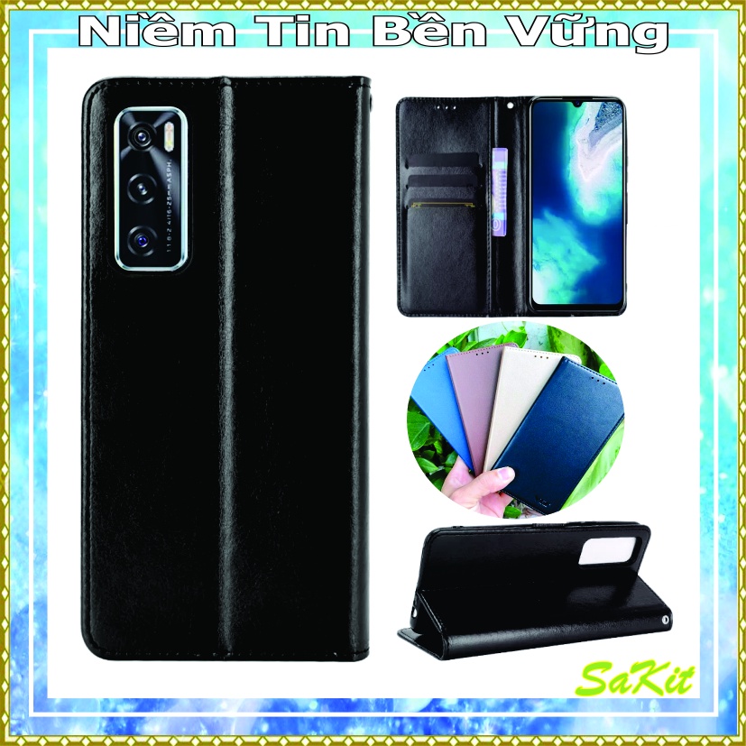 Bao da may viền có ví để tền, điện thoại samsung a04, a04s ( Hit nam châm).