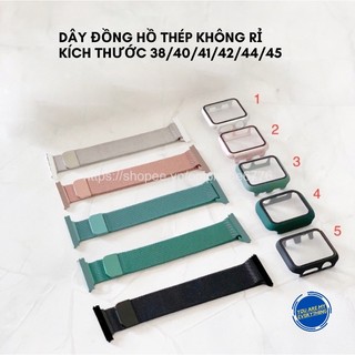 Dây đồng hồ APW thép không gỉ dành cho Series 7 SE 6/5/4/3/2/1 đủ kích cỡ 38mm 42mm 40mm 44mm 41mm 45mm