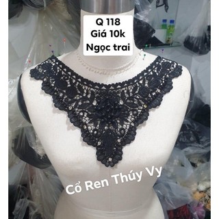 Cổ ren lưới đen may cổ áo rẻ  đẹp ( ĐI ĐƠN TỪ 50k )