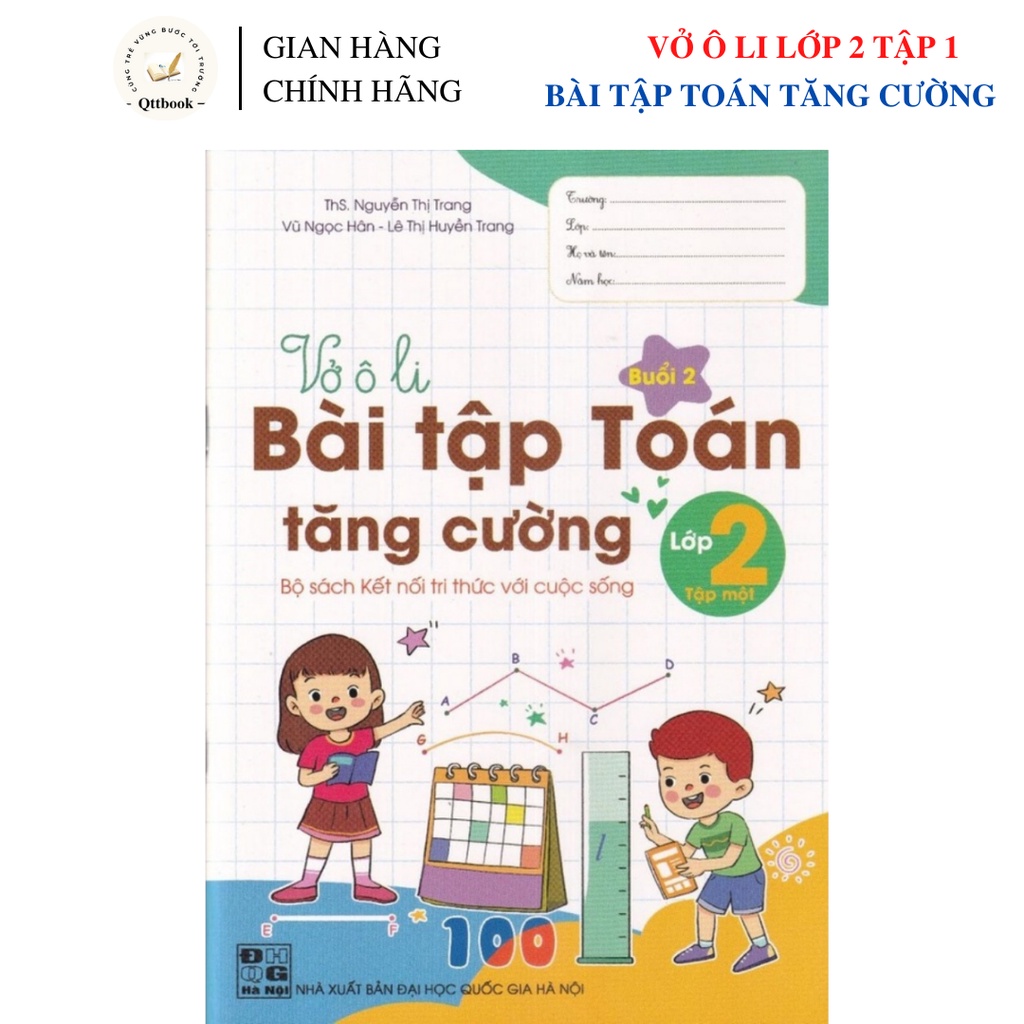 - Vở ô li bài tập Toán tăng cường lớp 2 tập 1