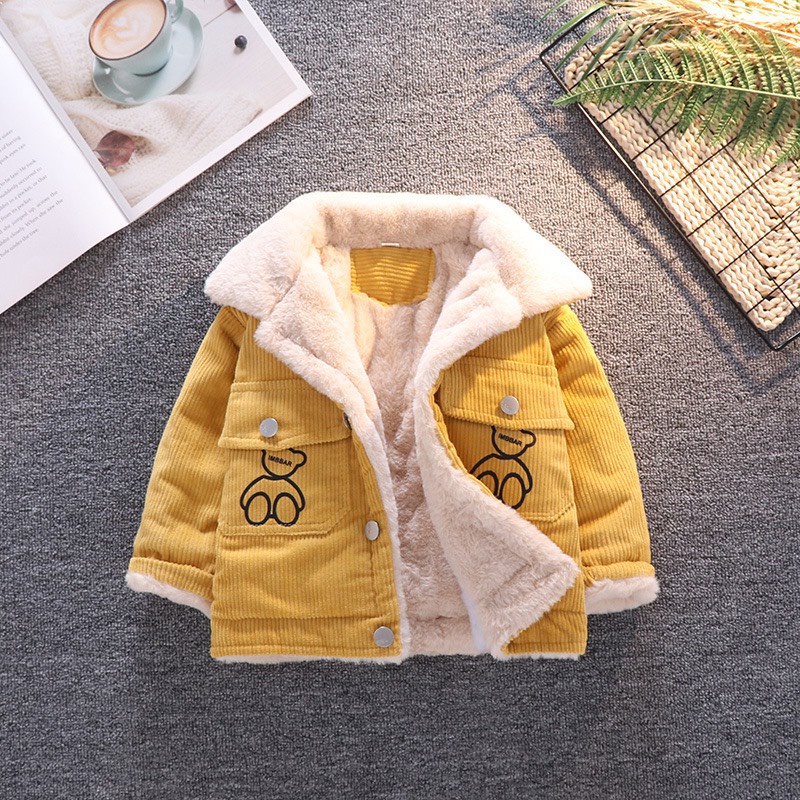 Áo Khoác Nhung Lót Lông Cho Bé Trai _ Bé Gái Từ 7-27kg Có Mùa Đông Ấm Áp MINKYSUN