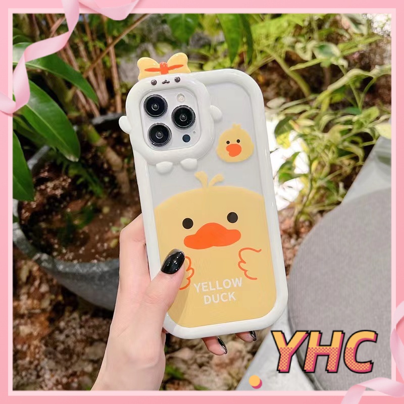 Ốp Điện Thoại Hình Chú Vịt Vàng Dễ Thương Cho iPhone 7plus XR 11 13 12 14 Pro Max X XS Max 7 8 6 6s 14 plus - 5031