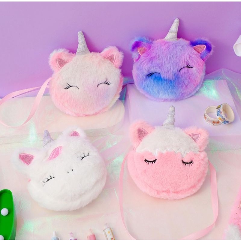 Túi đeo bé gái hoạt hình unicorn ngựa kỳ lân