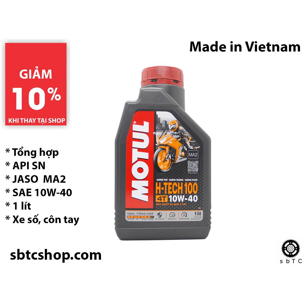 Dầu nhớt tổng hợp Motul HTECH H-TECH 100 chính hãng 10W40 1L
