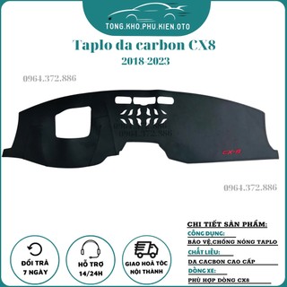 Thảm taplo da carbon xe Mazda CX8 vân cacbon cao cấp
