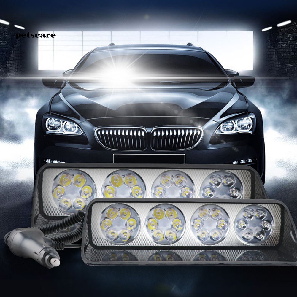 Đèn LED 24 Bóng Siêu Sáng Báo Tín Hiệu Khẩn Cấp Gắn Kính Chắn Gió Xe Hơi