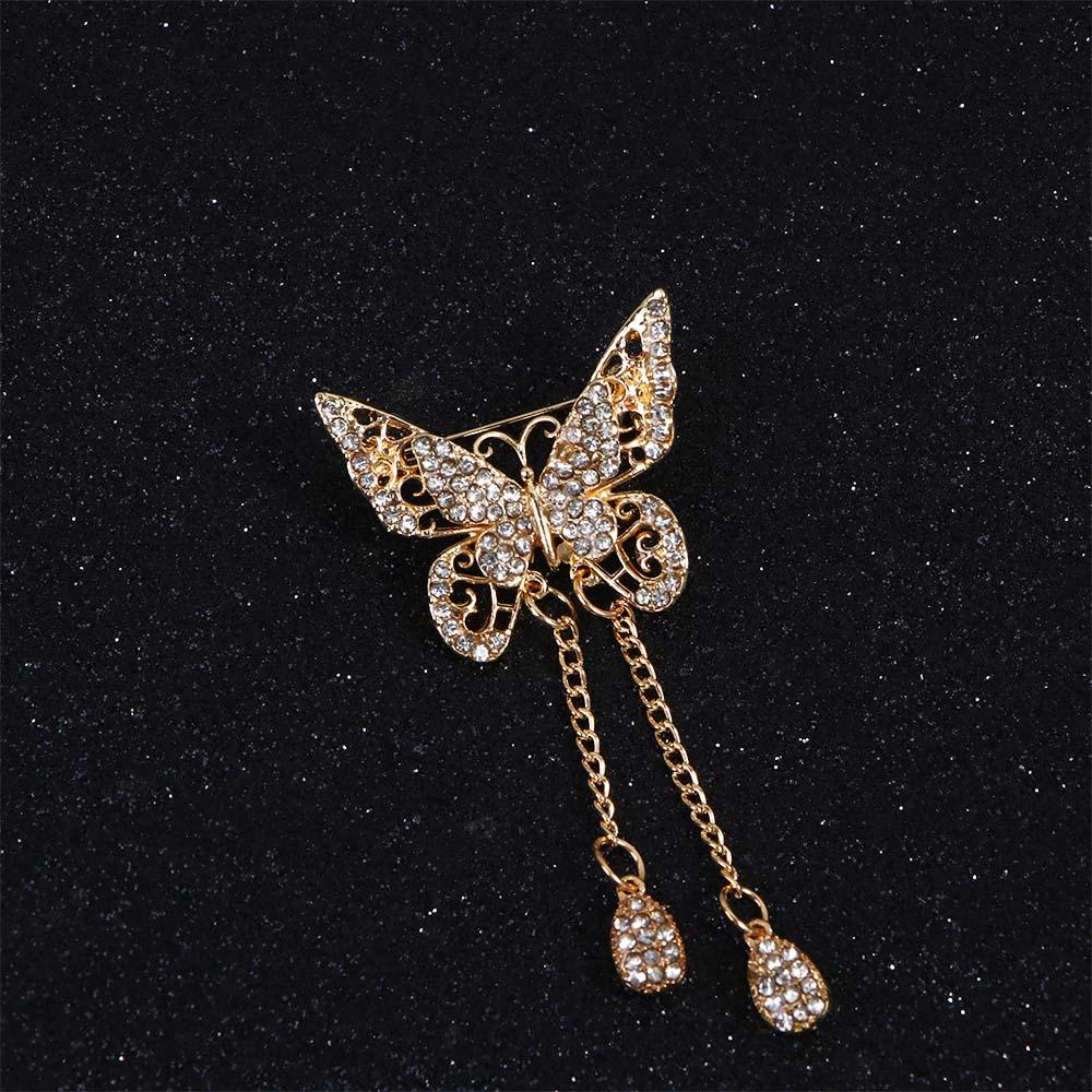 Ghim Cài Áo Hợp Kim Tráng Men Đính Đá Zircon Hình Động Vật Phối Tua Rua Thanh Lịch|Bông Tai Dáng Dài Hình Giọt Nước Đính Đá Thời Trang
