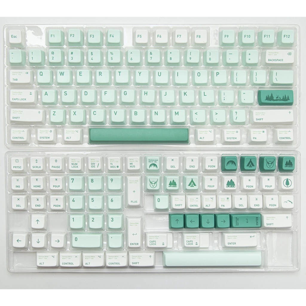 Lost Forest Keycaps MDA Profile Xanh Anime PBT Dye Sub Bàn phím cơ Keycap