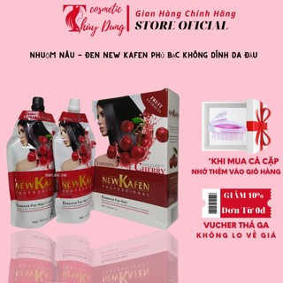 New Kafen _ Thuốc nhuộm đen New Kafen cao cấp phủ bạc 100% ngay lần dùng đầu tiên và không dính da đầu 500MLx2