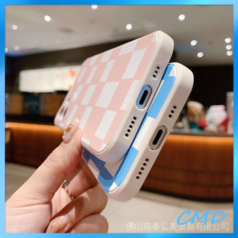 Ốp Điện Thoại Họa Tiết Kẻ Ô Cho iPhone 11 12 13promax 6 6plus 6s 6splus 7 7plus 8 8plus x xs xr xs max plus promax/-3085