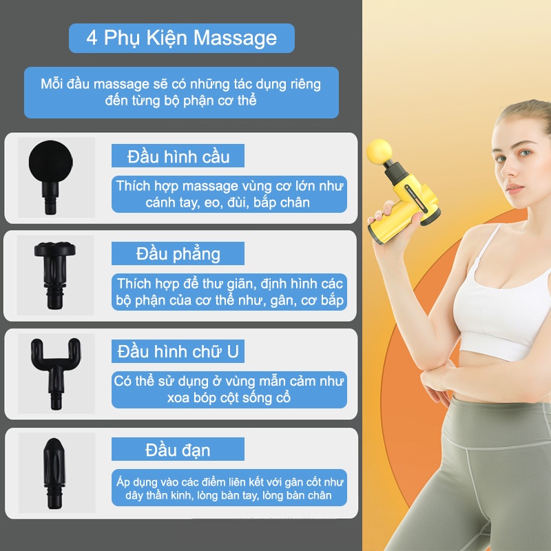 Máy Massage Cầm Tay. Máy Mát Xa Toàn Thân Cao Cấp