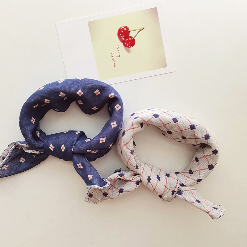 Khăn Choàng Cổ Hình Tam Giác / Vuông Chất Liệu Cotton Mỏng Thời Trang Cho Bé