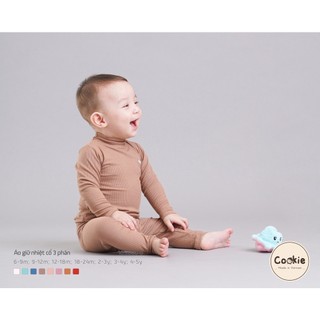 Áo dài tay giữ nhiệt cổ 3p Cookie cho bé