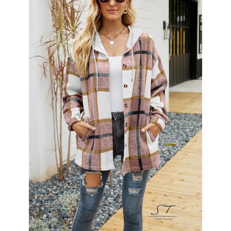 Áo Khoác CY03-Female Tay Dài Có Mũ Trùm Và Túi Có Khóa Kéo Cho Mùa Thu, S / M / L / XL / XXL