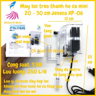 Máy lọc treo thành hồ cá JENECA XP-06 dạng thác nước XP06 3.5W cho bể cá cảnh 20-30 cm