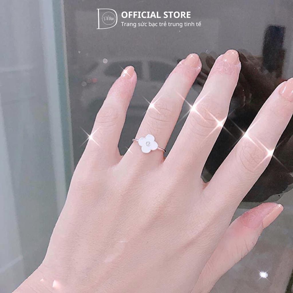 Set trang sức bạc cỏ 4 lá xinh xắn Dế Bạc