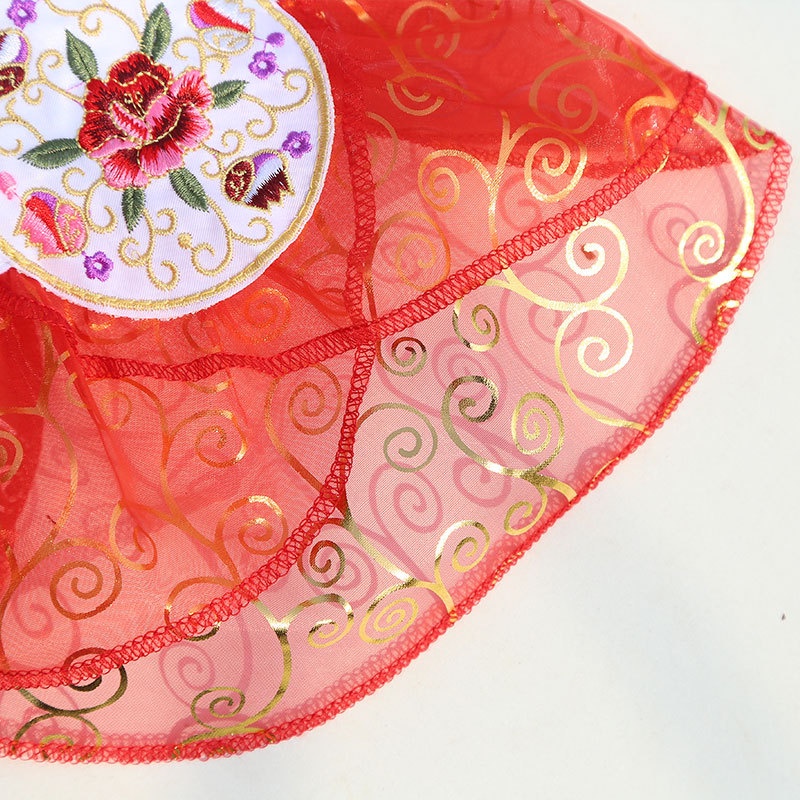 Đầm Cotton Thoáng Khí Thêu Họa Tiết Phong Cách Trung Hoa Thời Trang Xuân Hè Cho Thú Cưng