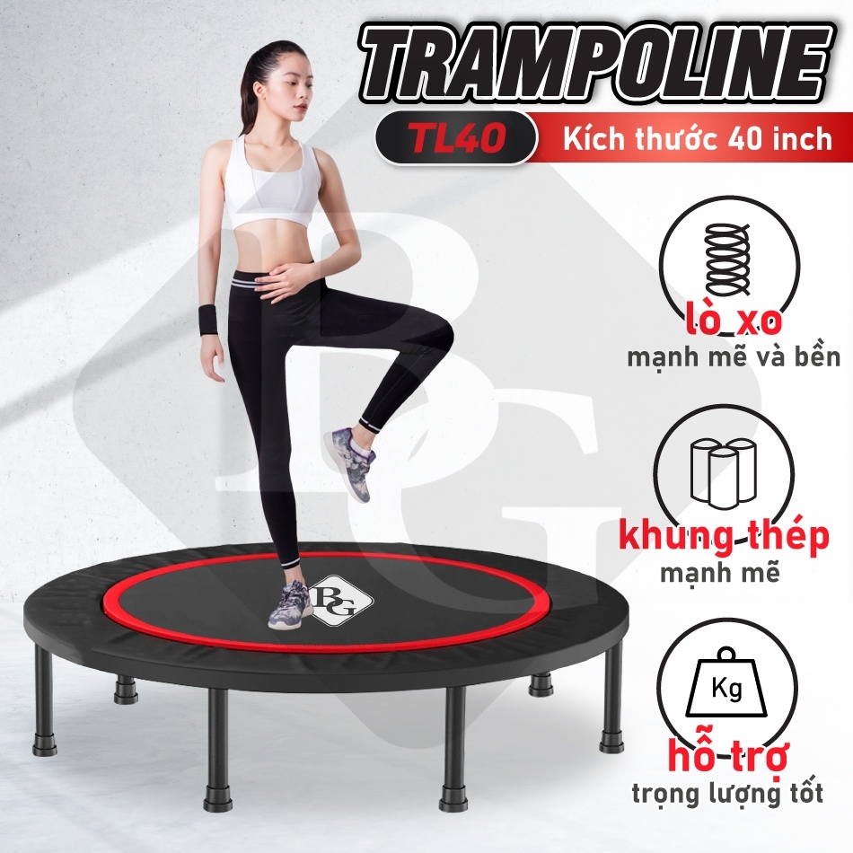 Professionall.gym19 - Trampoline 40inch Đệm nhún lò xo mẫu hót 2023 không có tay vịn