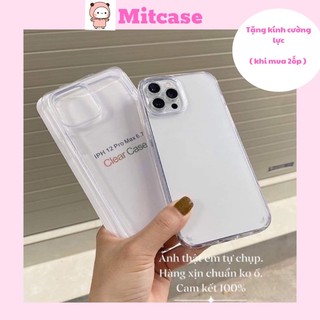 (Ảnh thật) Ốp lưng iphone TRONG SUỐT CLEAR CHỐNG Ố KÈM HỘP