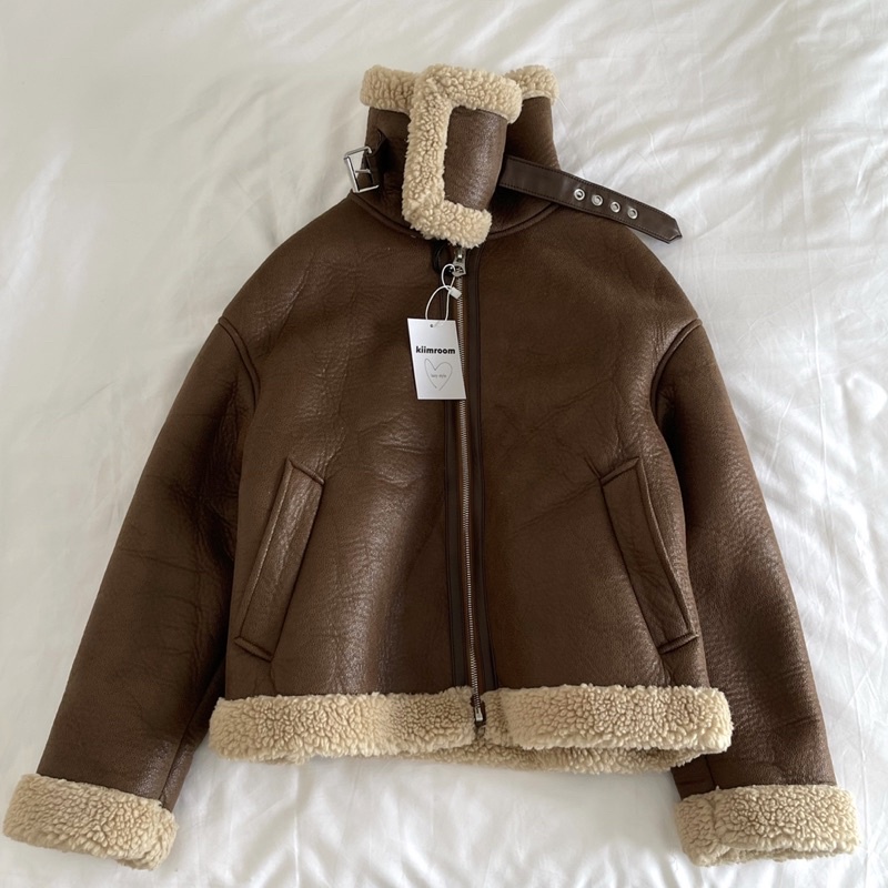 Áo khoác mustang da lộn lót lông (Ảnh thật shop tự chụp, có clip) | BigBuy360 - bigbuy360.vn