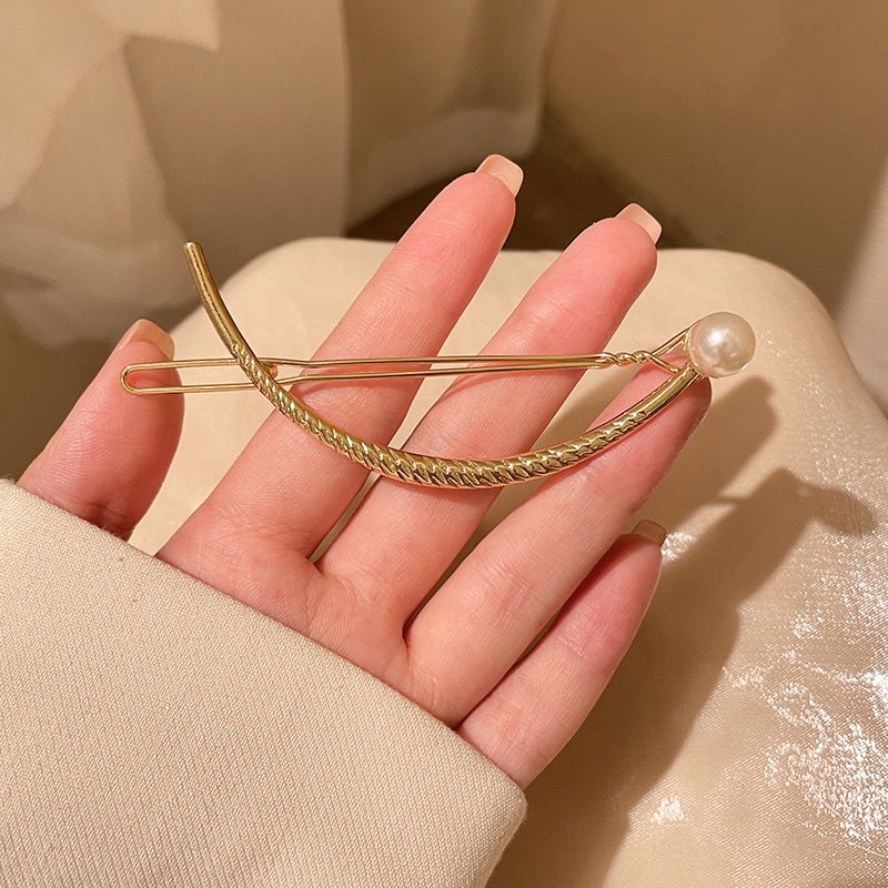 Kẹp tóc kim loại nữ phong cách hàn quốc tinh tế dạng bấm