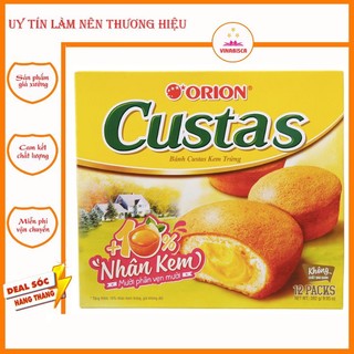 Bánh Custas Orion kem trứng hộp 282g (12 chiếc)