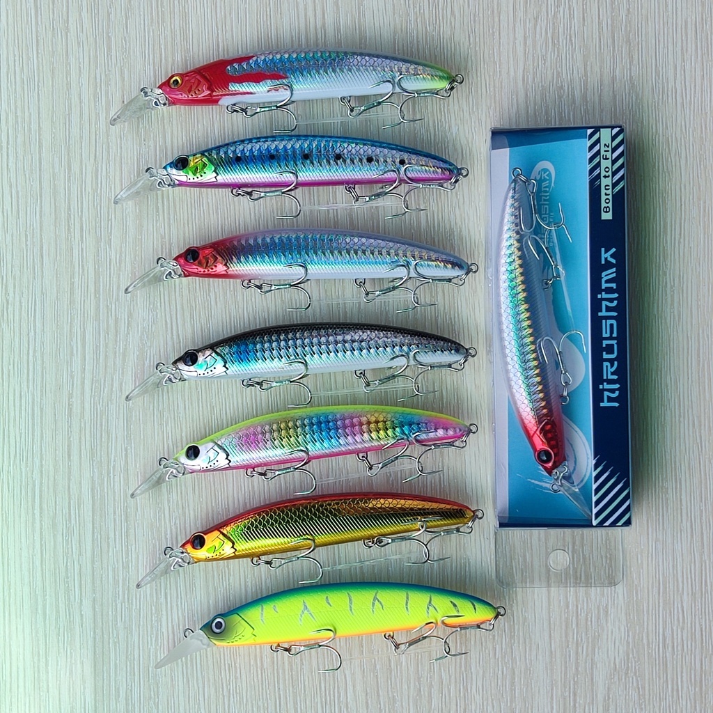 Mồi câu lure cá giả HIRUSHIMA Ronin Minnow 21g 110mm