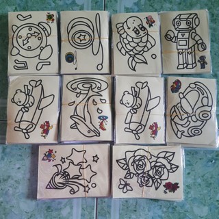 Tranh cát size trung 13×17cm, có kèm túi cát màu