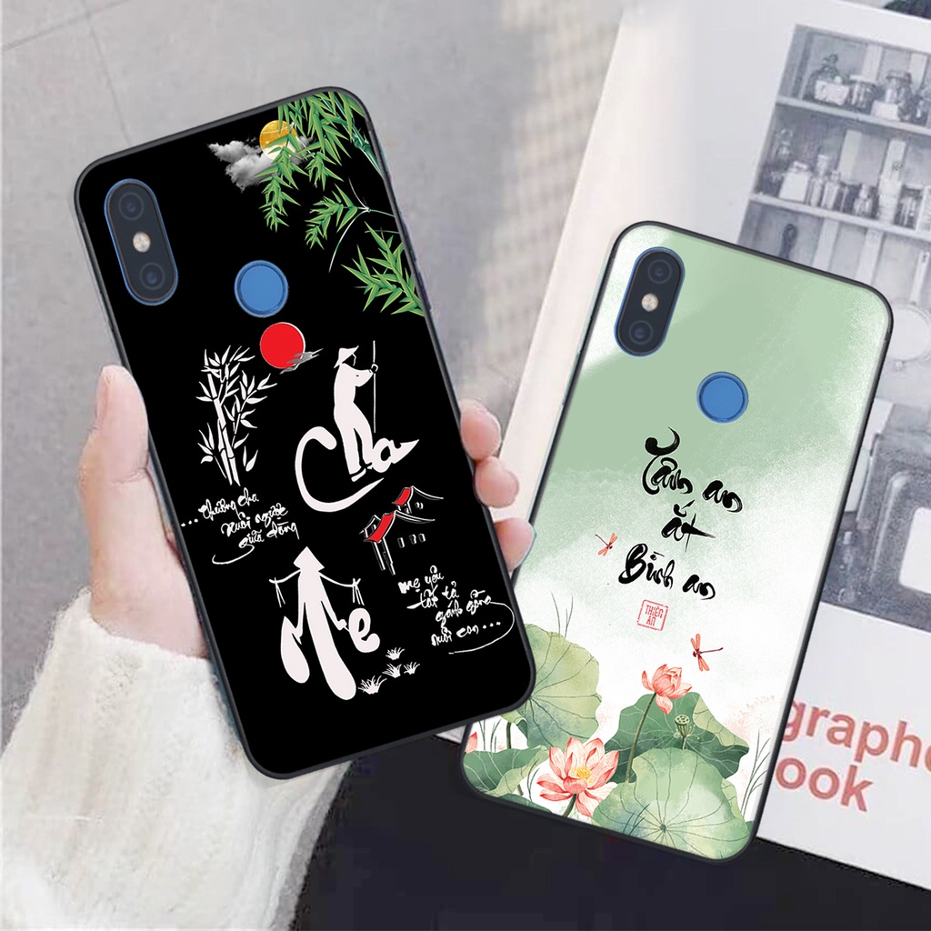 Ốp lưng Xiaomi MI 8 / MI 8 SE thư pháp phong cảnh , chữ an nhiên -ỐP GIÁ RẺ- CHẤT LƯỢNG
