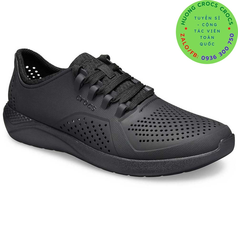 GIÀY NHỰA ĐI MƯA CROCS LITERIDE PACER CHO NAM - NỮ MÀU FULL ĐEN