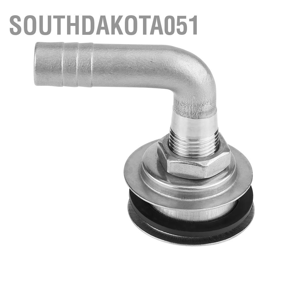 Southdakota051 90 ° Thuyền hàng hải bằng thép không gỉ Ống xả khí nạp nhiên liệu cho ống 5/8 "