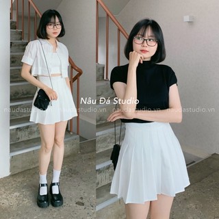 CHÂN VÁY TENNIS XẾP LY (ảnh thật) - NÂU ĐÁ STUDIO.