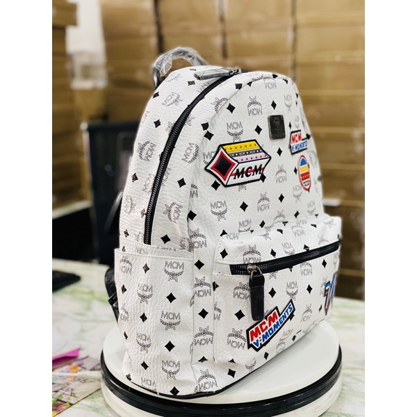 BALO DA SIZE 40 STICKER CHỮ ĐỎ