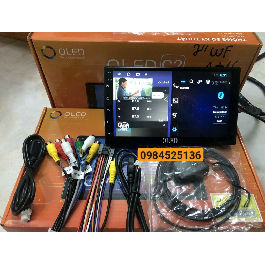 Màn hình oto ANDROI 7in giá rẻ-Đầu dvd android bắt Wifi ram1G-rom16G có Tiếng Việt TẶNG MẶT DƯỠNG TOYOTA