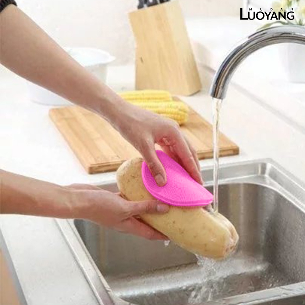 Miếng Rửa Chén Hình Tròn Bằng Silicon Tiện Dụng Cho Nhà Bếp