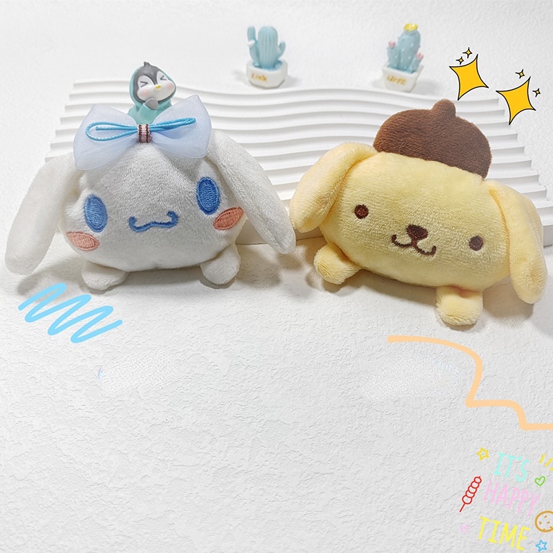 Ghim Cài Áo Hình Cún Sanrio Kuromi Pudding Melody Nhồi Bông Dễ Thương