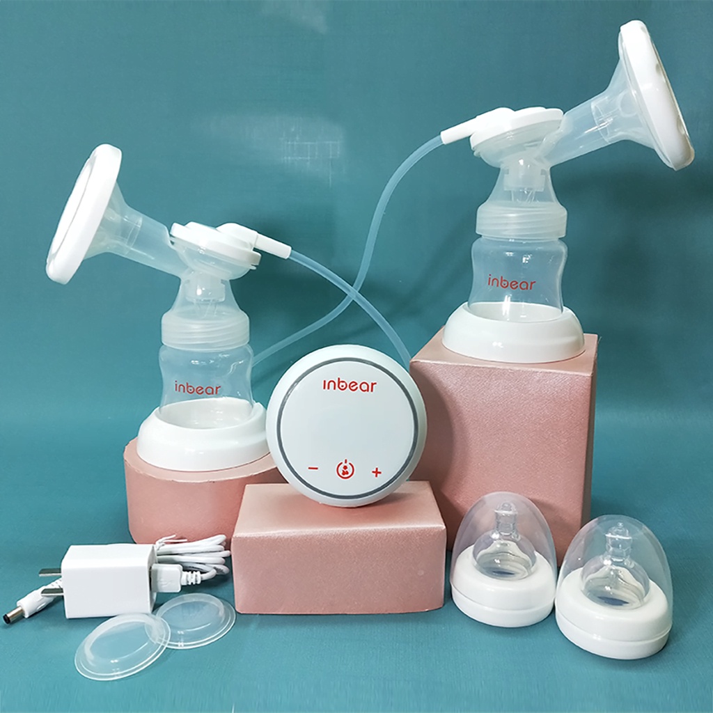 Máy hút sữa điện đôi Inbear Extra IBE-9100, máy vắt sữa tự động tích hợp pin sạc, 9 cấp độ massage, bảo hành 12 tháng