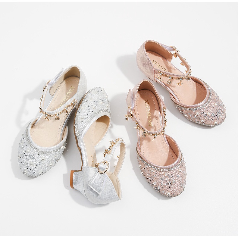 Giày công chúa cao gót cho bé gái kiểu búp bê xinh xắn - Hàng cao cấp