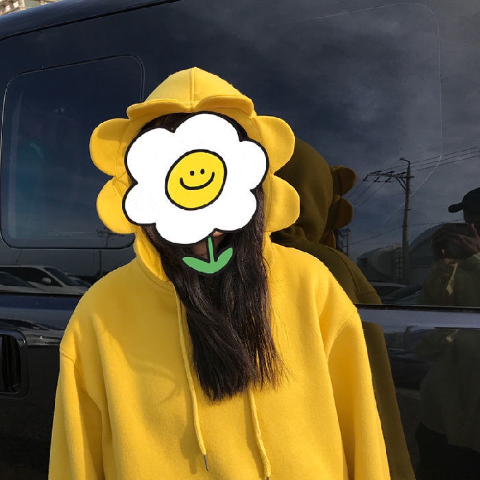 H.A.N STORE  Áo hoodie mũ hoa cúc siêu đáng iu - 3 ẢNH THẬT Ở CUỐI