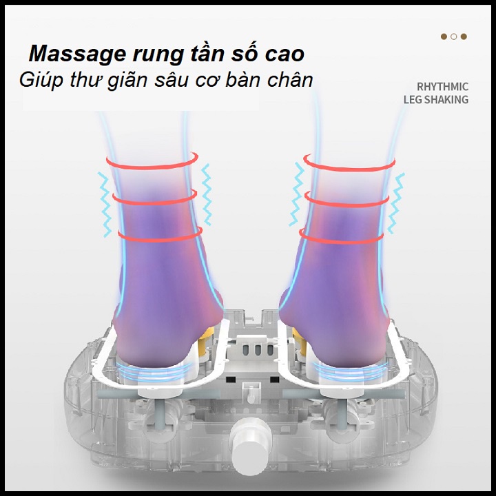 Máy Massage Chân 6D Nhiệt Hồng Ngoại, Masage Bi Lăn Và Túi Khí Xoa Bóp Bàn Chân Giảm Đau Nhức