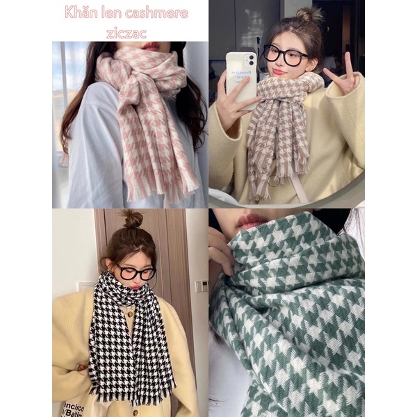 Khăn len dệt kim ziczac 2022