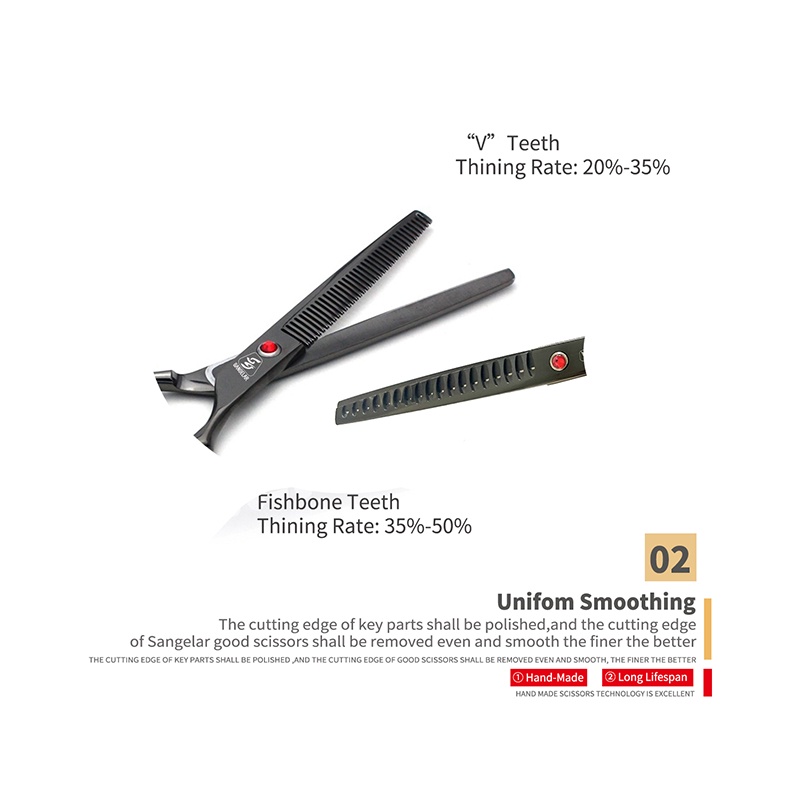 Sangelar Bộ Kéo Cắt Tỉa Lông Thú Cưng 7 inch Chuyên Nghiệp