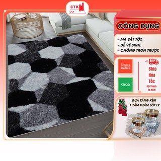 Thảm trải sàn phòng khách, thảm lông hoa văn trang trí phòng ngủ cao cấp 160x 120cm