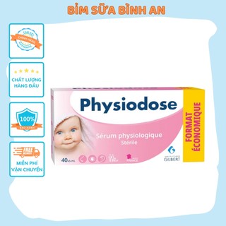 Nước muối sinh lý Physiodose Pháp 40 ống - Muối hồng