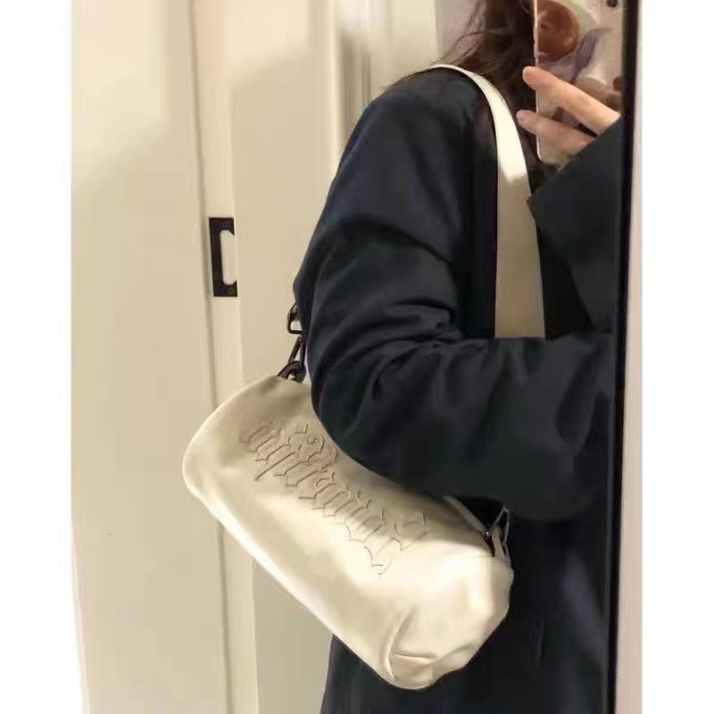 Mischa Túi Đeo Vai Da PU Màu Trơn Sức Chứa Lớn Phong Cách Phương Tây Dễ Phối Đồ Cho Học Sinh