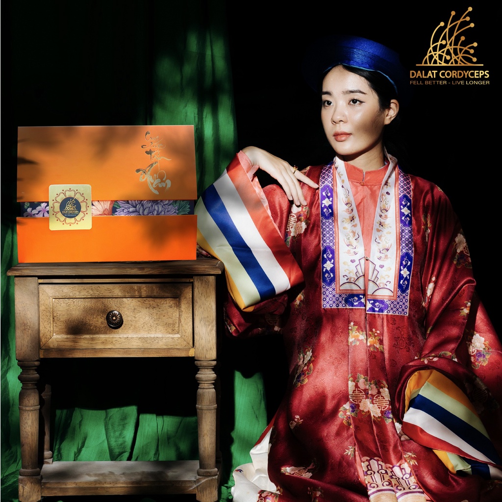 Đông trùng hạ thảo hữu cơ, hộp quà tặng cao cấp, Dalat Cordyceps