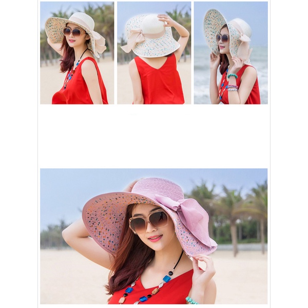 Mũ chống nắng Mũ đi biển Nón chống nắng Mũ rơm luffy Mũ rộng vành Nón nữ thời trang Mũ che nắng